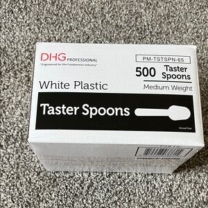 BNWT (sealed) Professional White Plastic Medium Weight Taster Spoons 500 Count